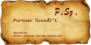 Portner Szovát névjegykártya